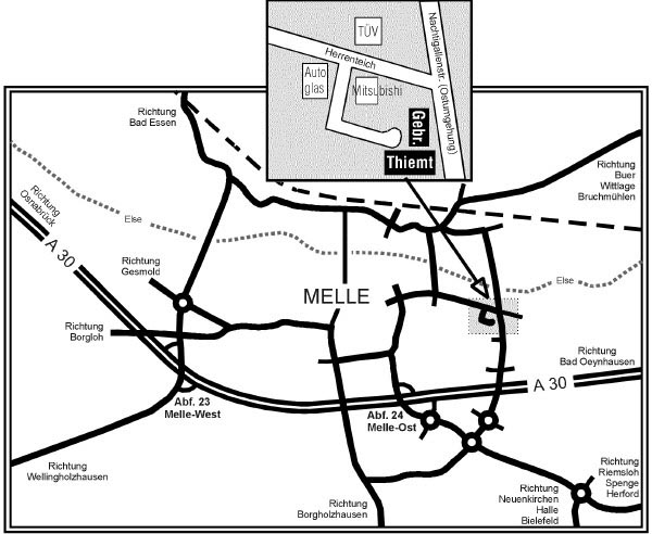 Lageplan Gebr. Thiemt GmbH